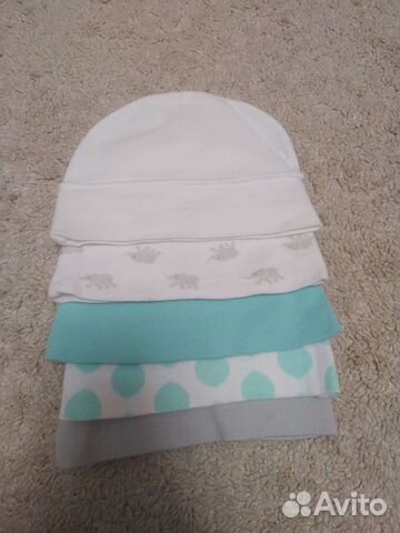 Шапочки для новорожденных 0-3 мес