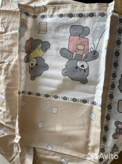 Белье с натяжной простынью 60*120