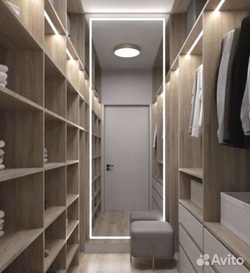 Гардеробная на заказ лофт