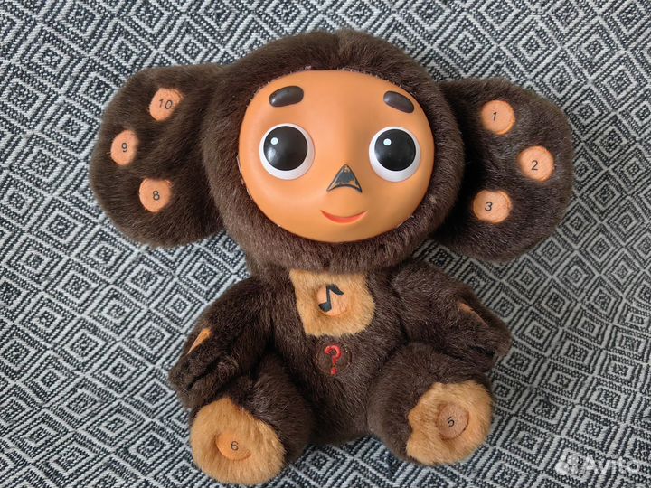 Игрушка Чебурашка, интерактивная, учит цифры