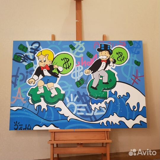 Картина Дисней Alec Monopoly Ричи Рич Арт Скрудж