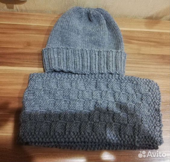 Шапка, шарф, снуд, варежки, ручная вязка