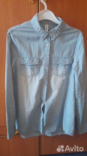 Новые рубашки и майка 164