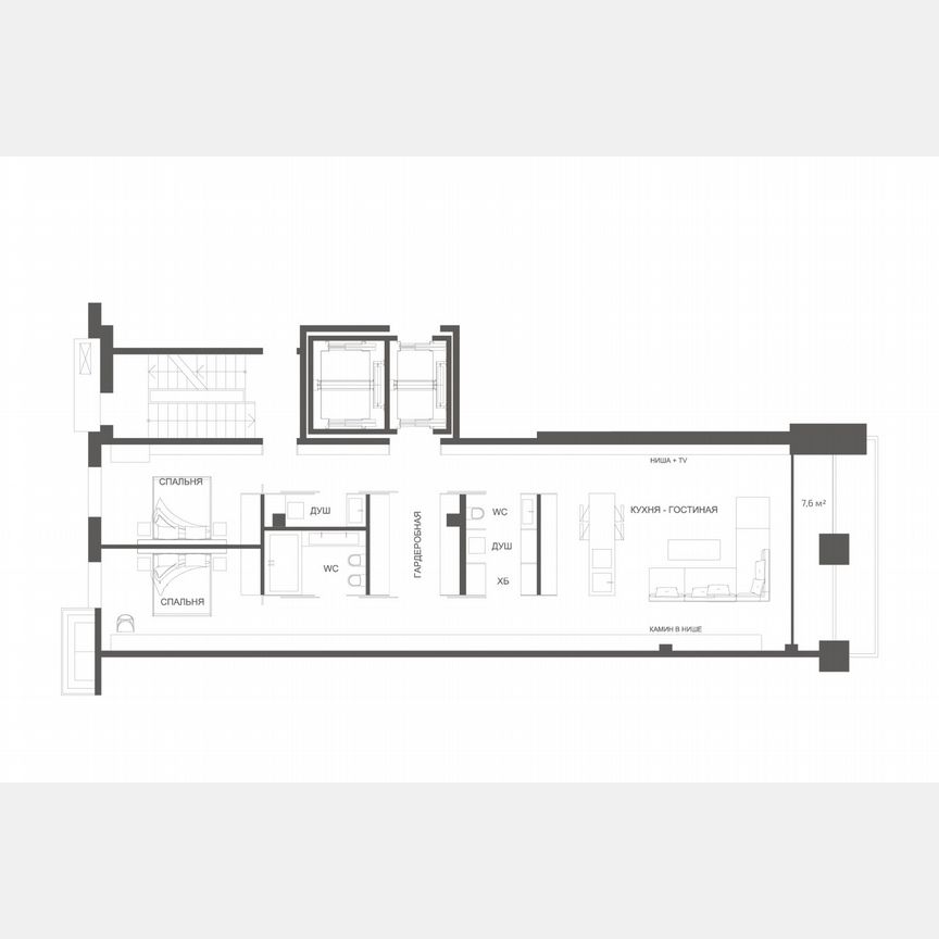 2-к. квартира, 131,8 м², 5/8 эт.