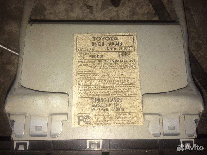 Автомагнитола Toyota Camry XV30