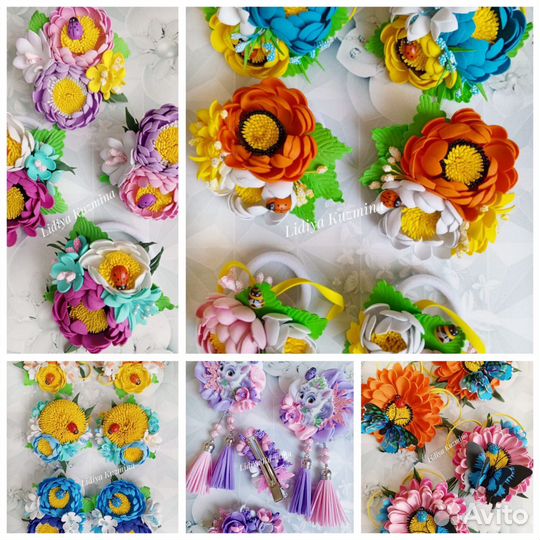 Бантики, заколочки, зажимы из фоамирана