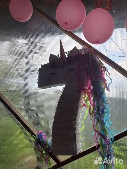 Плакат Банер единорог на детский праздник цифра