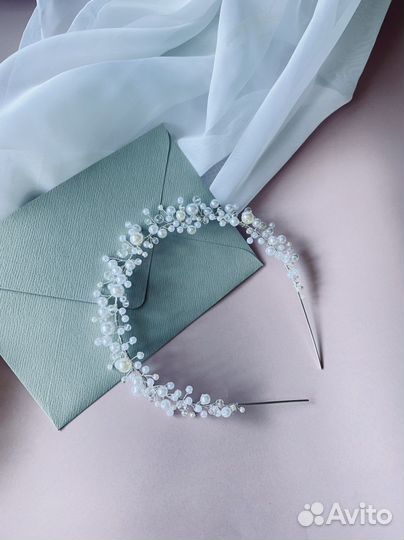 Свадебные украшения ободок серьги веточки