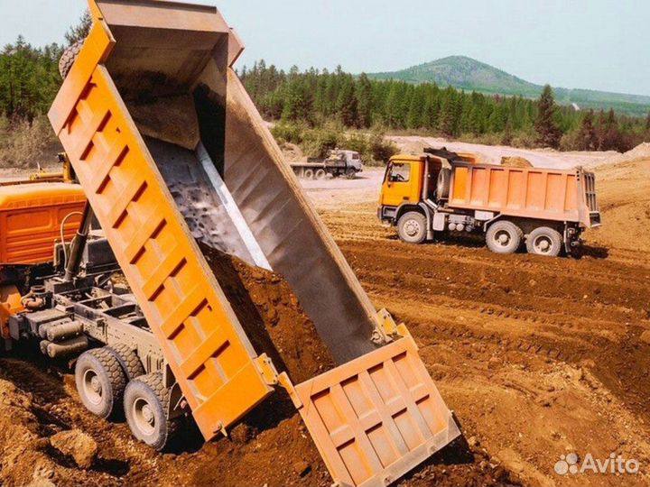 Песок строительный для строительства от трех кубов