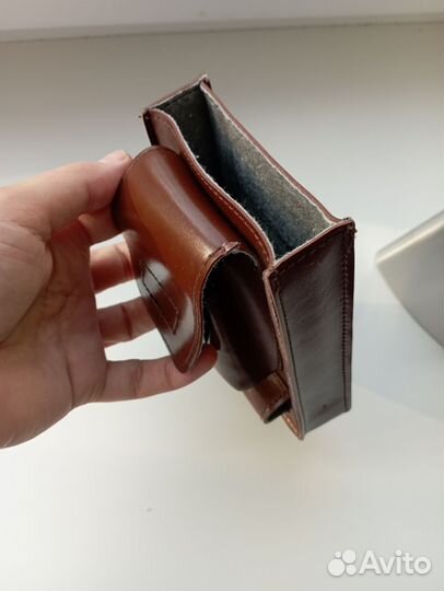 Фляга металлическая с чехлом, на пояс