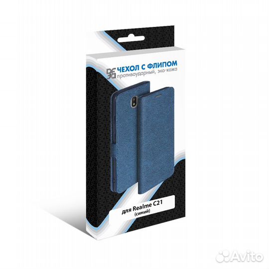 Чехол с флипом для Realme C21 DF rmFlip-16 (blue)