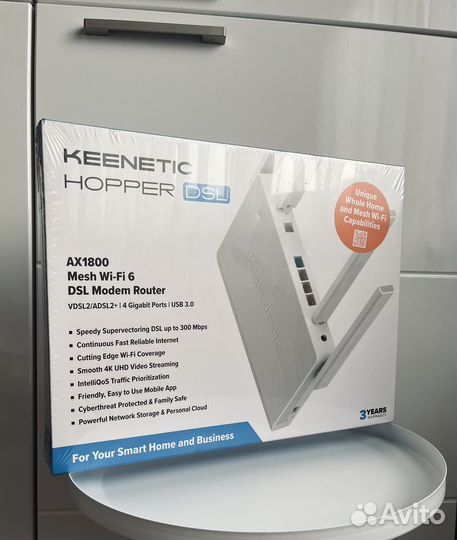 Wi-Fi роутер Keenetic Hopper DSL (KN-3610) AX1800