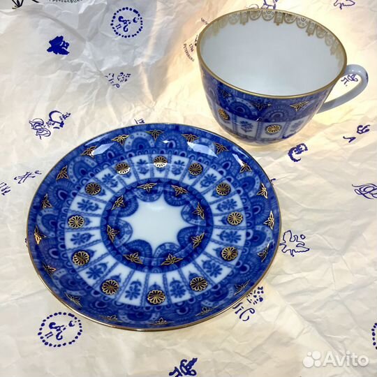 Чашка с блюдцем чайная рис. Арочки ифз(лфз)