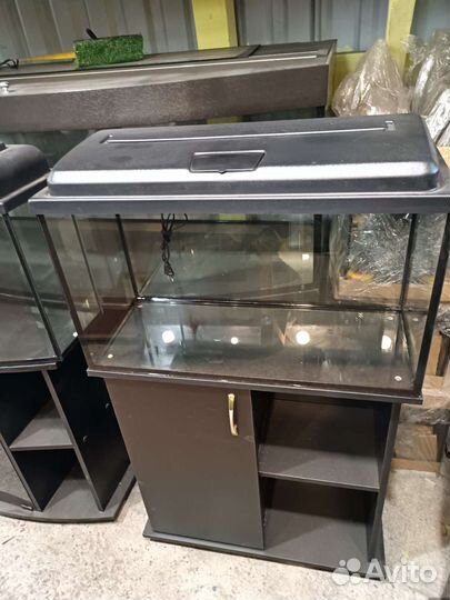 Аквариум 80 л. С крышкой и с тумбой