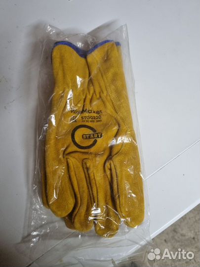 Перчатки для сварщика, из цельного спилка