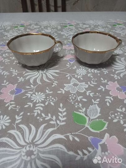 Тарелки и чашки чайные Дулёво новые