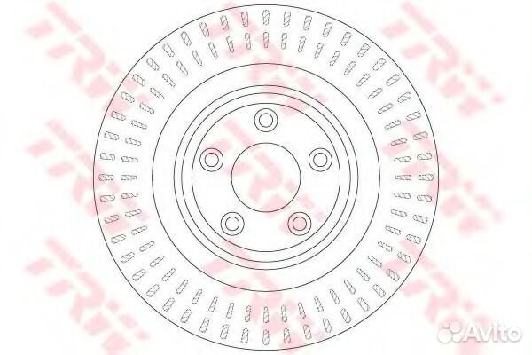 TRW DF6295 Диск тормозной jaguar S-typefxjx 99- за