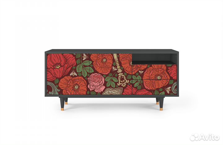 Тв-тумба T7 - Антрацит - Poppy Garden