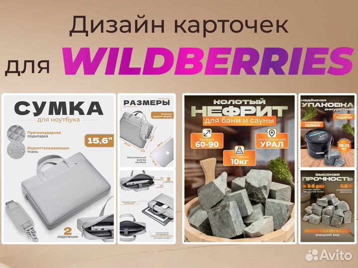 Дизайн карточек товара для Wildberries, Ozon