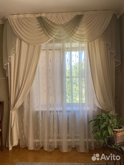 Шторы с ламбрекеном бу