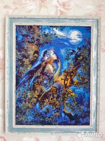 Картины алмазная вышивка и вышивка лентами