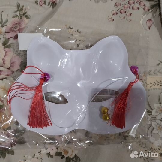 Маска японская лисичка кицунэ