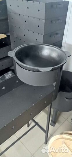 Мангал, мангал с печью под казан, мангал с казаном