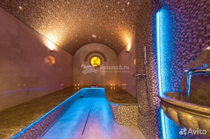 Бильярд с сауной, бассейном и джакузи