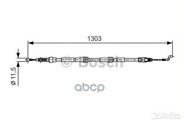 Трос стояночного тормоза 1987477260 Bosch