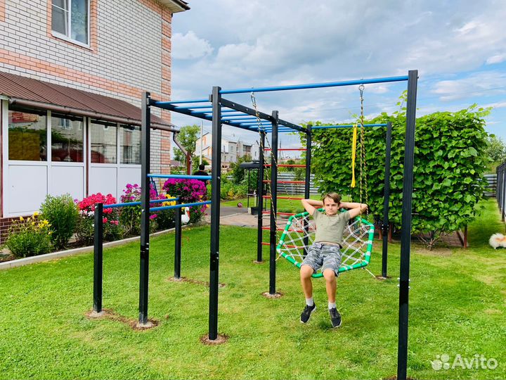 Спортивный комплекс уличный турник качели брусья
