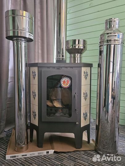 Камин Бавария угловая незабудки