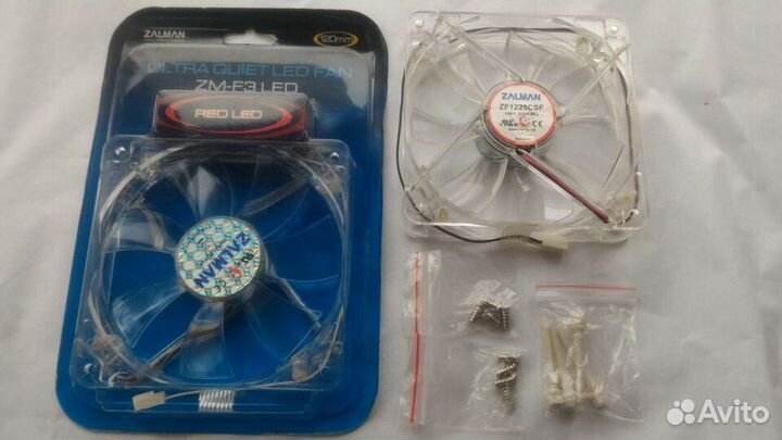 Вентилятор для корпуса 120 мм ZM-f3led красный