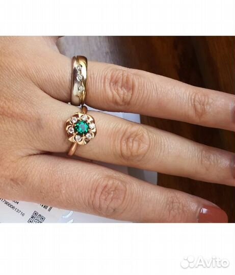 Кольцо серебро