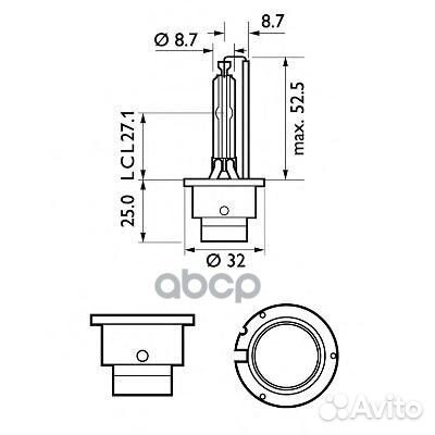 Лампа ксеноновая D2S Vision 4600K 85V 35W P32d