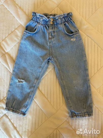 Джинсы zara 92 для девочки