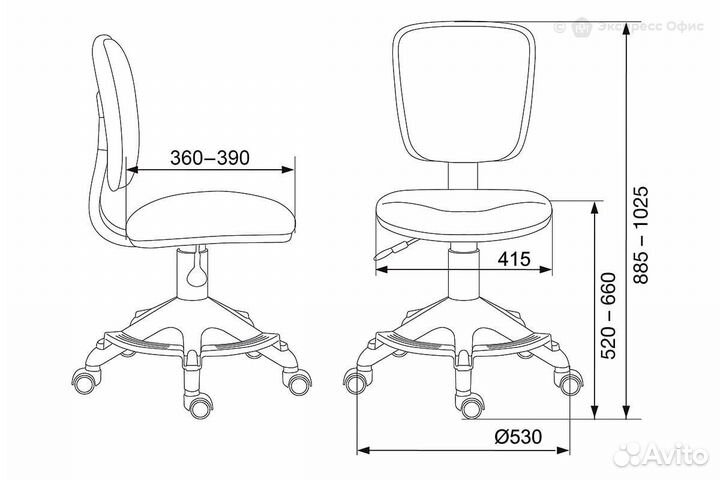 Кресло компьютерное детское Бюрократ CH-204-F/gira