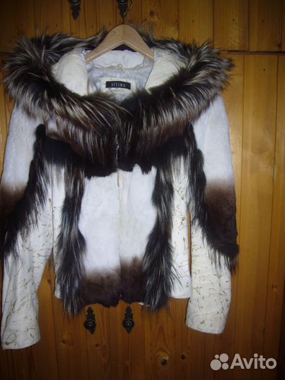 Куртка кожаная с мехом