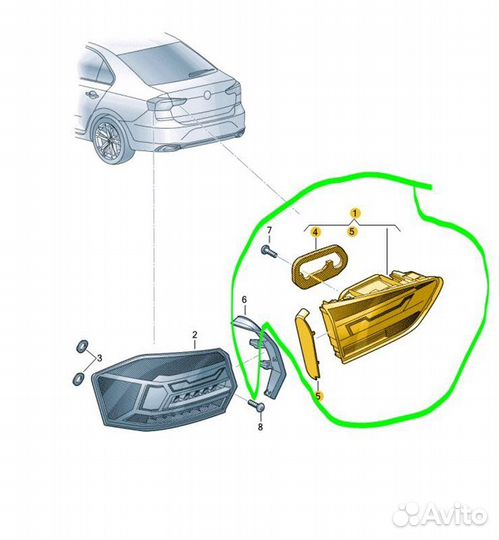 Фонарь задний левый Volkswagen Polo CWV 813497