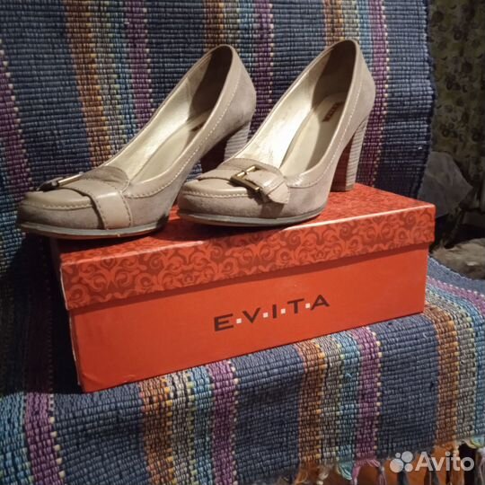 Туфли женские 38,5. Натур. замша+натур. кожа