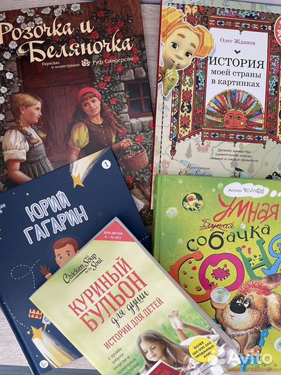 Книги детские: Куриный бульон, Собачка Соня и др