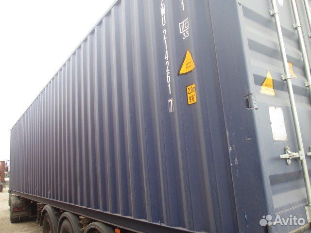 Новый морской контейнер 40HC темно-синий