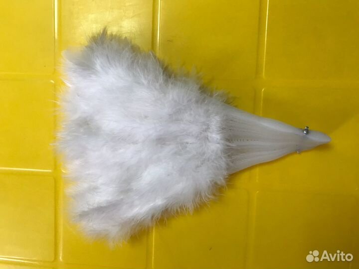 Веер для свадебной фотосессии, белый, перьевой