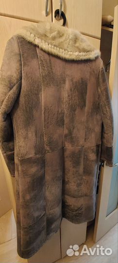 Дубленка натуральная женская 48 50 серая