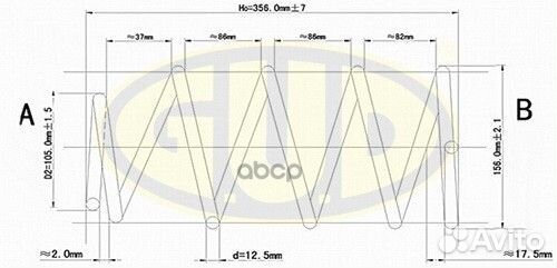 Пружина ходовой части перед прав/лев GCS027