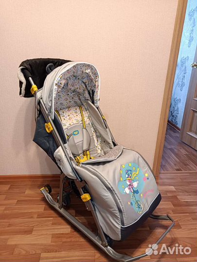 Детские санки коляска ника