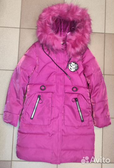 Новые детские зимние куртки для девочки 140-146 ра