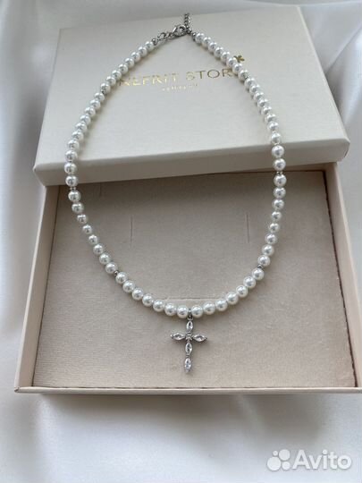 Колье чокер из жемчуга