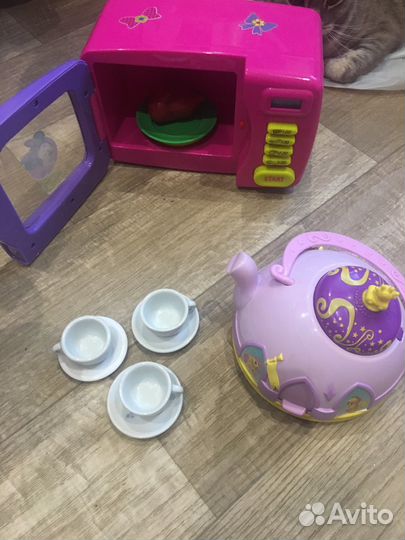 Кухня, чайник с чайной парой детский