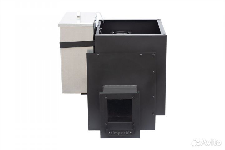 Печь Урал с боковым баком с ТК дверка со стеклом