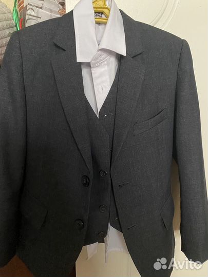 Школьная форма для мальчика тёмно серая